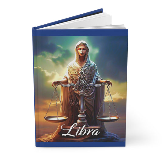 Zodiac "Libra" Journal- Hardcover Matte 8" x 5.5" Dark Blue