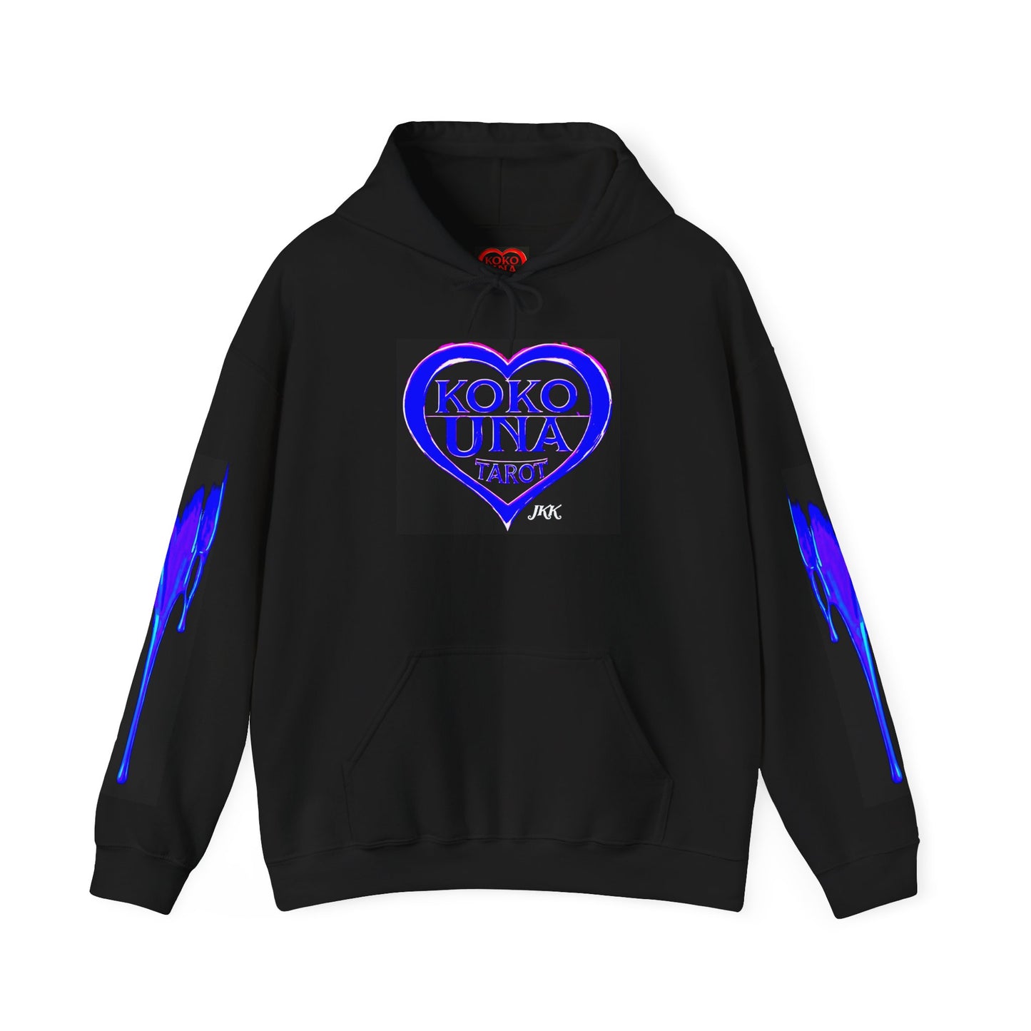 Koko Una Tarot- Official Strato Blue/Purple Heart Logo- Unisex Heavy Blend Hoodie Sweatshirt