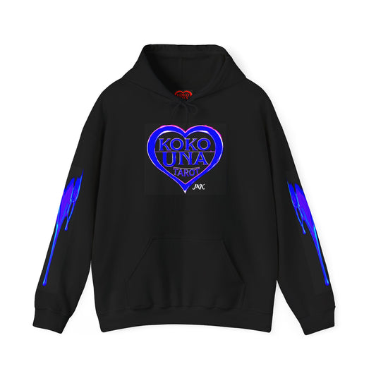 Koko Una Tarot- Official Strato Blue/Purple Heart Logo- Unisex Heavy Blend Hoodie Sweatshirt