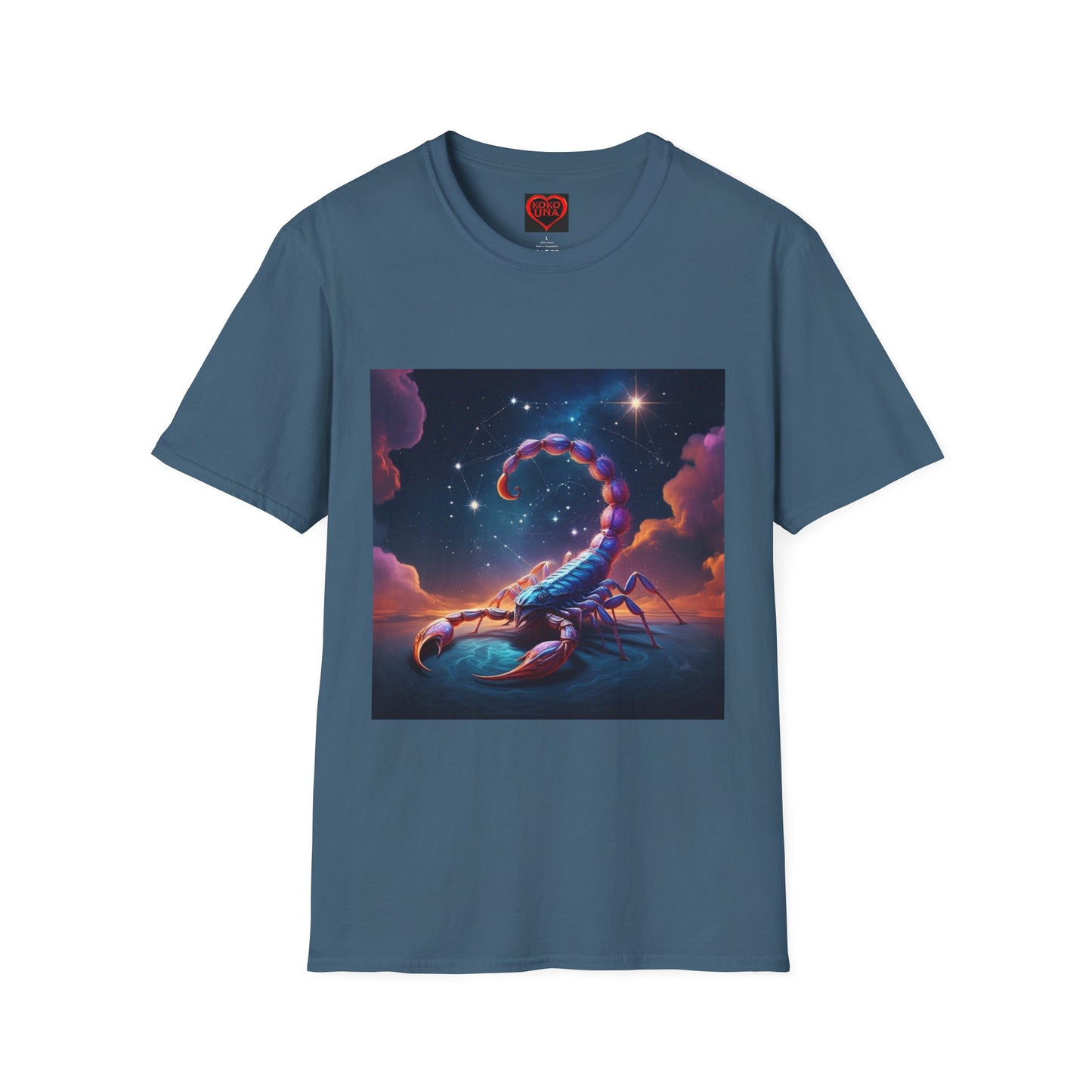 Zodiac by Koko Una- Scorpio Scorpion (Picture ONLY)- Unisex Softstyle T-Shirt - Astrology Inspired
