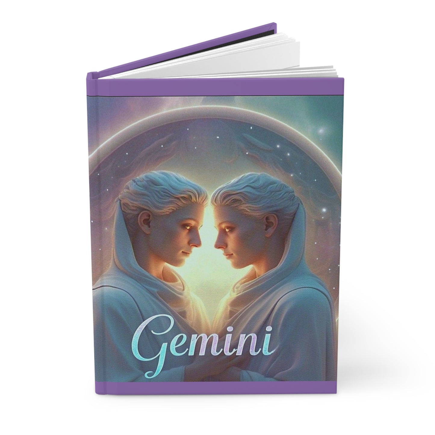 Zodiac "Gemini" Journal- Hardcover Matte 8" x 5.5" Light Purple