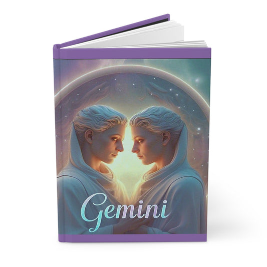 Zodiac "Gemini" Journal- Hardcover Matte 8" x 5.5" Light Purple
