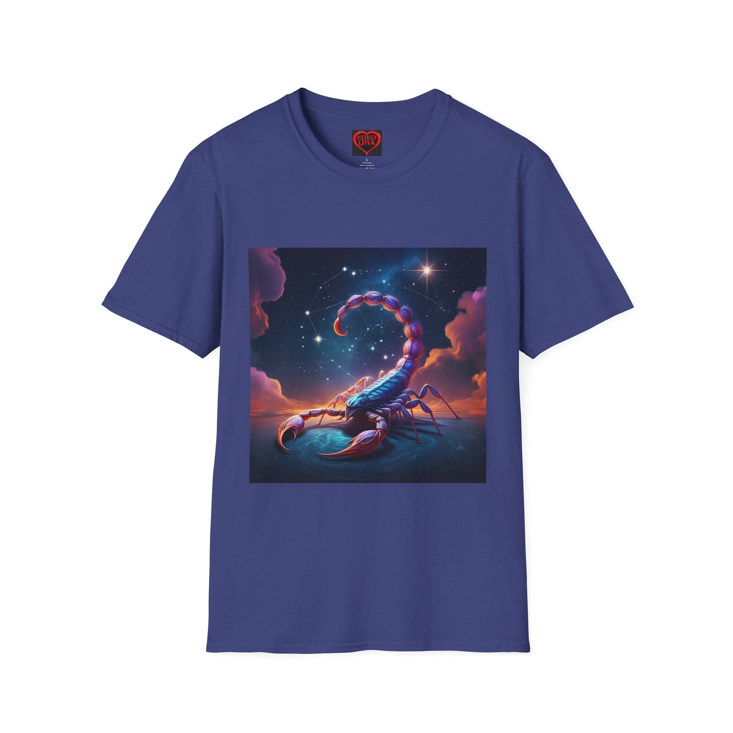 Zodiac by Koko Una- Scorpio Scorpion (Picture ONLY)- Unisex Softstyle T-Shirt - Astrology Inspired
