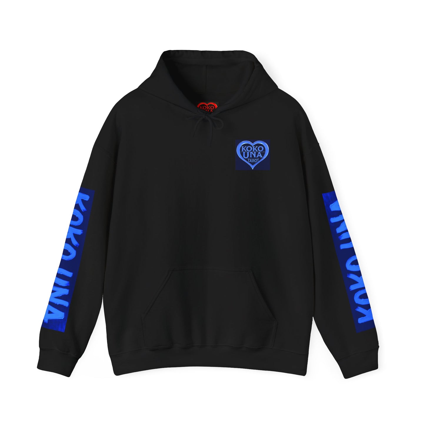 Koko Una Tarot Official Hoodie- Lucky 13 Backside Blue & Black - Unisex Heavy Blend™ Sweatshirt