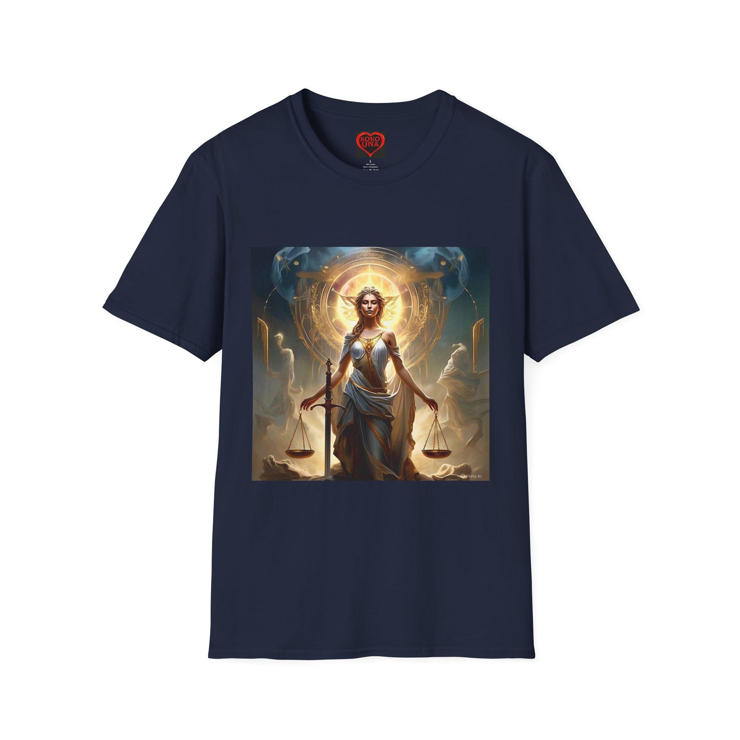 Zodiac by Koko Una- Libra Scales (Picture ONLY)- Unisex Softstyle T-Shirt - Astrology Inspired
