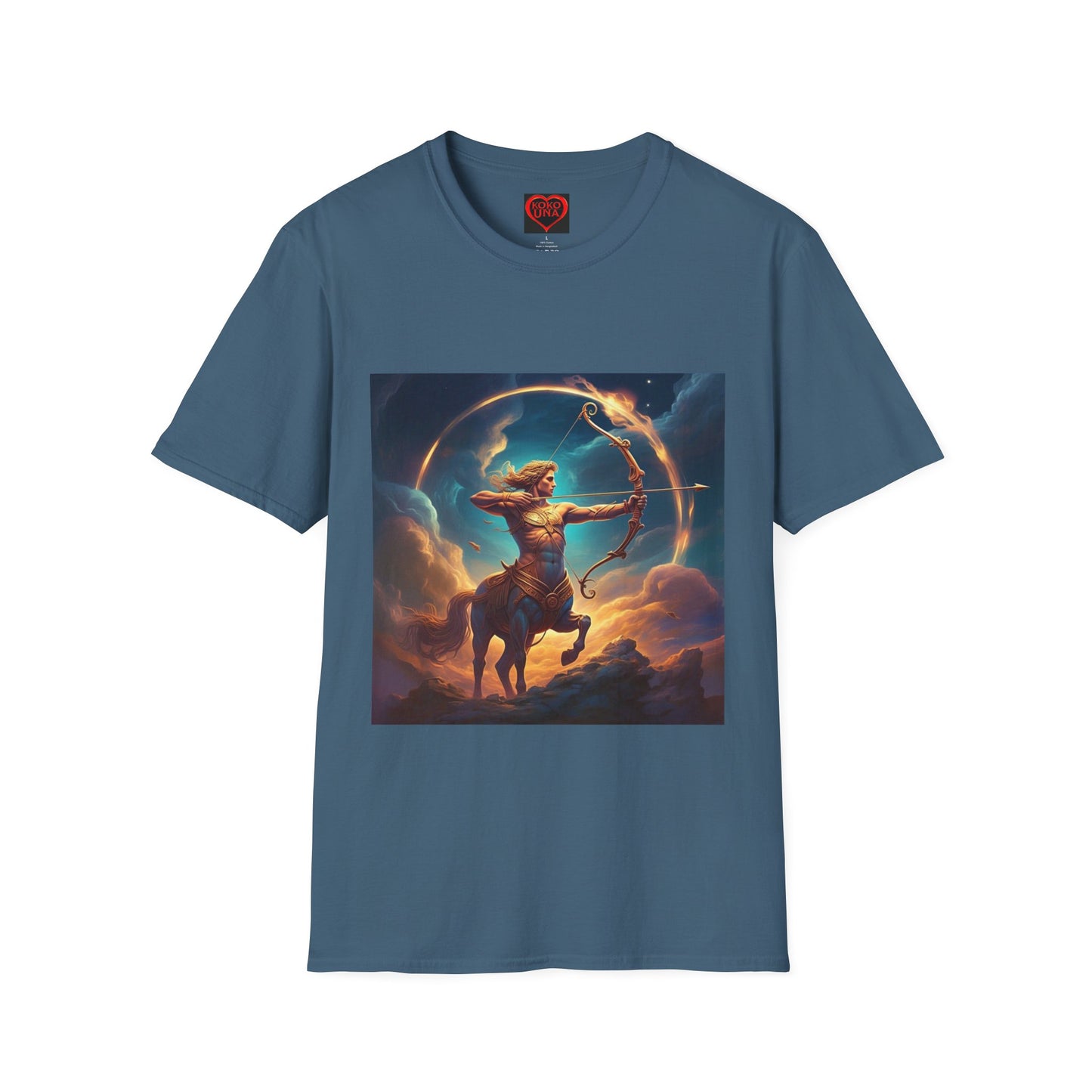 Zodiac by Koko Una- Sagittarius Centaur Archer (Picture ONLY)- Unisex Softstyle T-Shirt - Astrology Inspired
