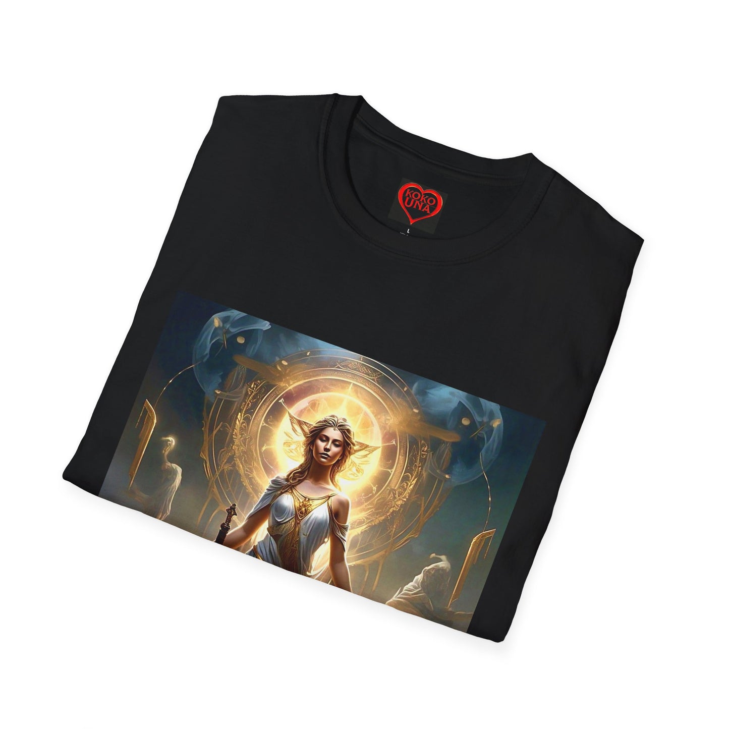Zodiac by Koko Una- Libra Scales (Picture ONLY)- Unisex Softstyle T-Shirt - Astrology Inspired