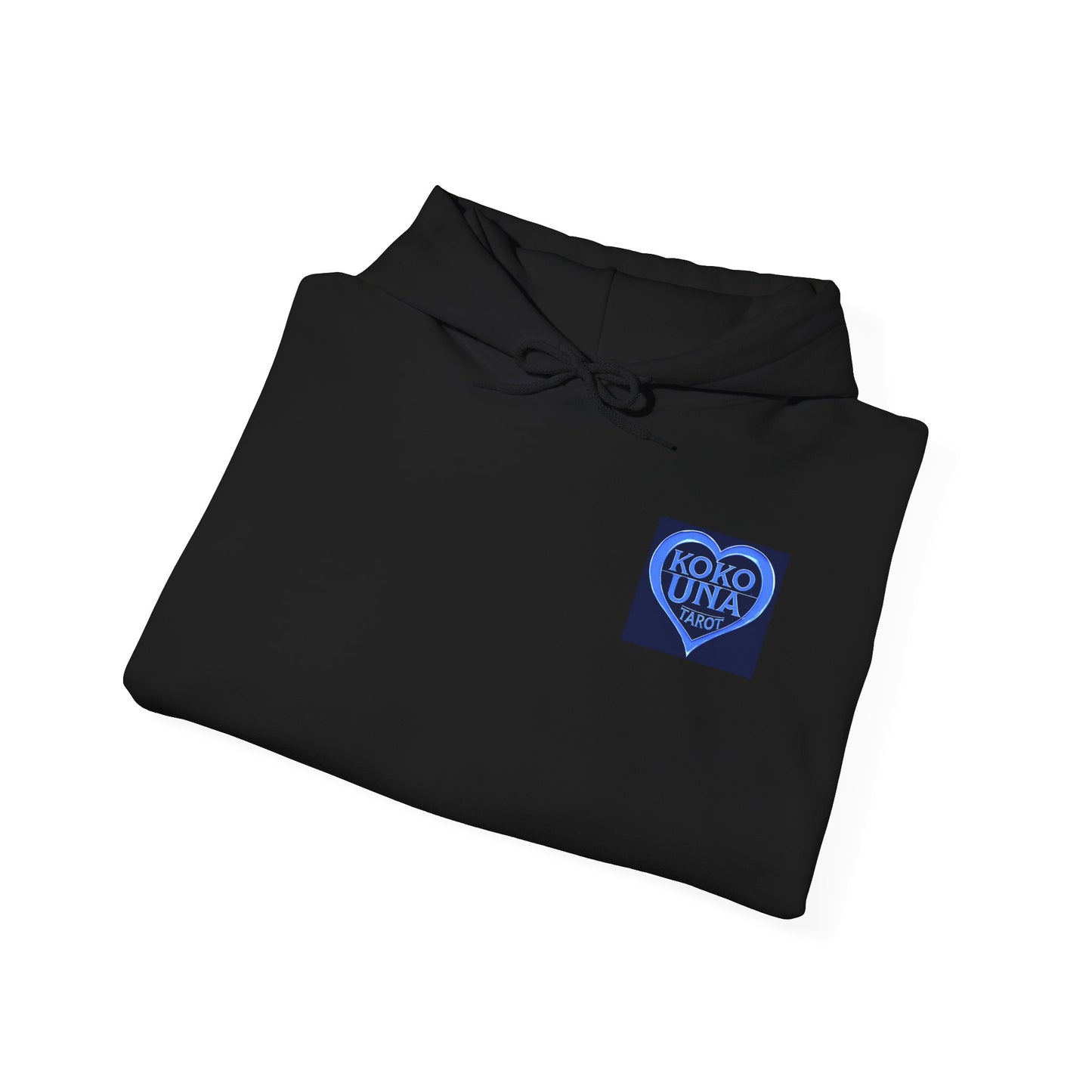 Koko Una Tarot Official Hoodie- Lucky 13 Backside Blue & Black - Unisex Heavy Blend™ Sweatshirt