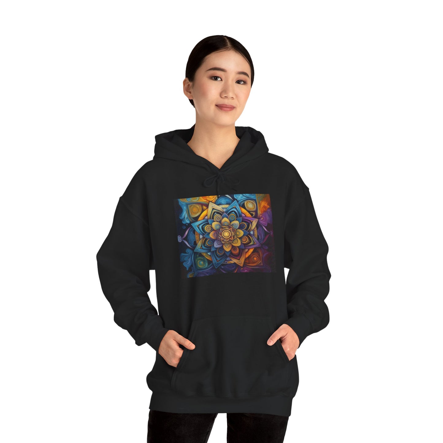Mandala Enlightenment by Koko Una- Unisex Heavy Blend™ Hooded Sweatshirt