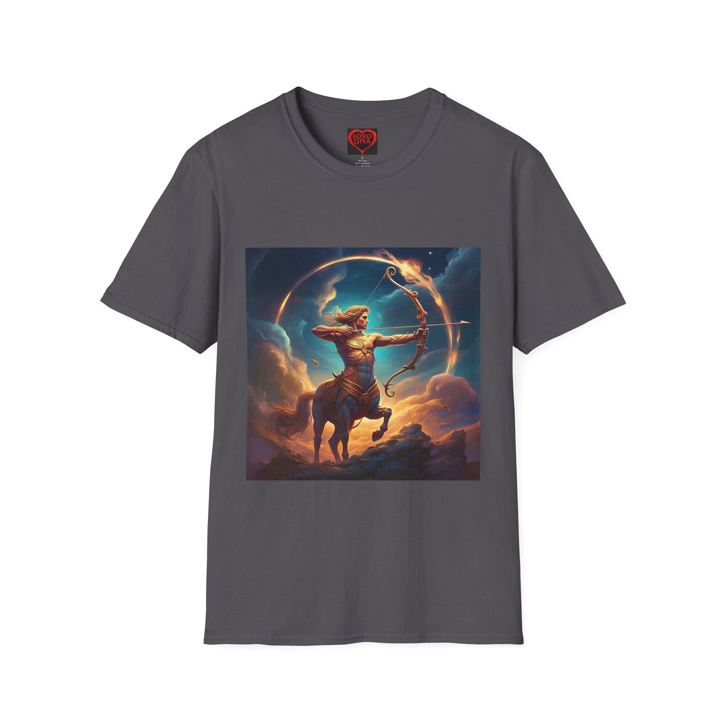 Zodiac by Koko Una- Sagittarius Centaur Archer (Picture ONLY)- Unisex Softstyle T-Shirt - Astrology Inspired