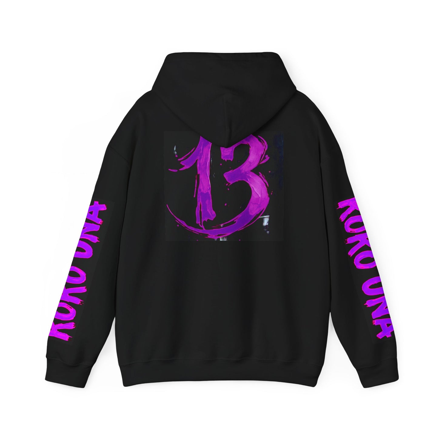 Koko Una Tarot Official Hoodie- Lucky 13 Backside Purple & Black - Unisex Heavy Blend™ Sweatshirt