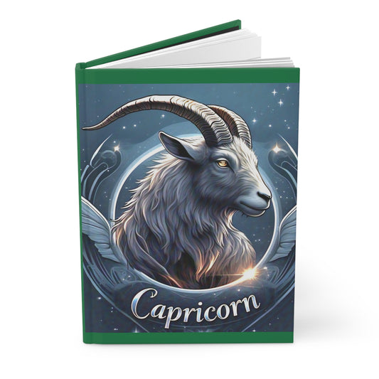 Zodiac "Capricorn" Journal- Hardcover Matte 8" x 5.5" Green
